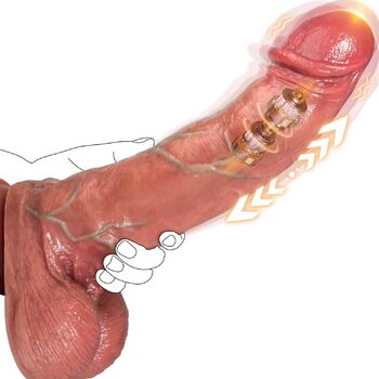 Реалістичний вібратор DVG для жінок, 27,8 см, з 7 режимами поштовхів і 10 вібраційними режимами, силіконовий, присоска