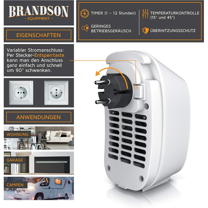 Енергозберігаючий, тихий вентилятор-обігрівач - підключається до мережі - керамічний нагрівальний елемент з термостатом - захист від перегріву - невеликий підключається до мережі вентилятор-обігрівач/променевий обігрівач - для ванної кімнати, спальні, офі