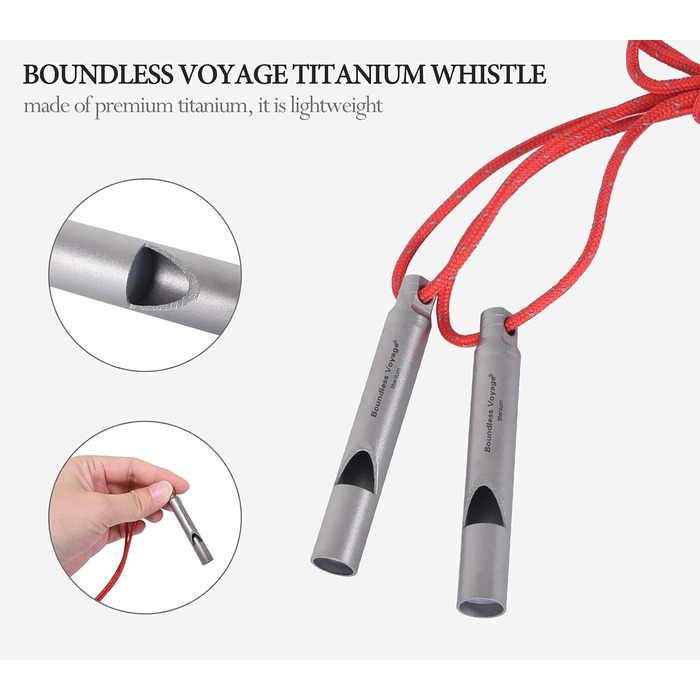 Титанові свистки Кемпінг на відкритому повітрі Піші прогулянки Полювання Скелелазіння Екстрене виживання Гучний свисток Тренер Тре