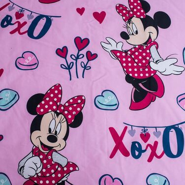 Комплект дитячої постільної білизни Disney Minnie Mouse Pink 100x135 ковдра 40x60 см подушка, 100 бавовна на блискавці