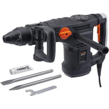 Відбійний молоток Meister 1600 Вт, MAH1600-1 - патрон SDS-Max - енергія удару 25 Дж - антивібраційна рукоятка - з плоским та гострим зубилом/відбійним зубилом у кейсі/зубило/молоток / 5453050 MAH1600-1 1600 Вт
