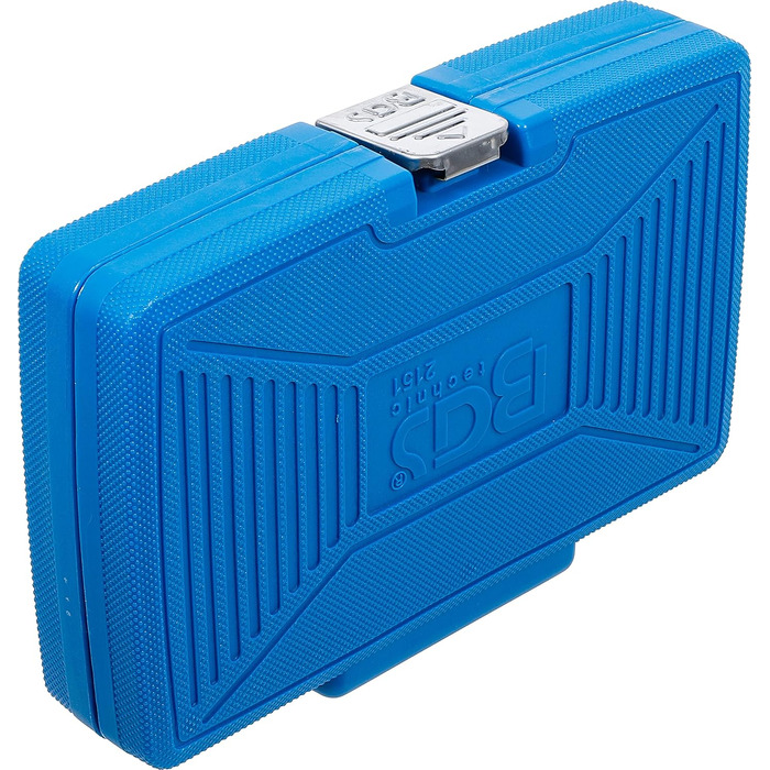 Набір торцевих головок BGS 2151 з фіксатором Gear Lock Привід 6,3 мм (1/4) 38 предметів, 1/4 дюйма, сріблясто-синьо-чорний