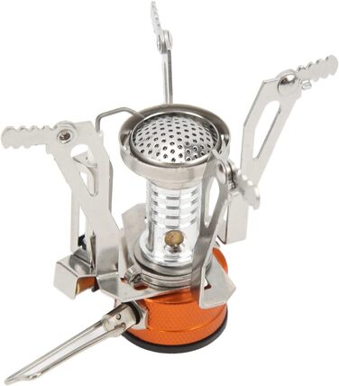 Набір для приготування їжі на кемпінгу, портативний набір посуду для кемпінгу з високоефективною плитою потужністю 3000 Вт, каструлі з харчового алюмінію для походів, піших прогулянок та приготування їжі на свіжому повітрі, зелена ручка