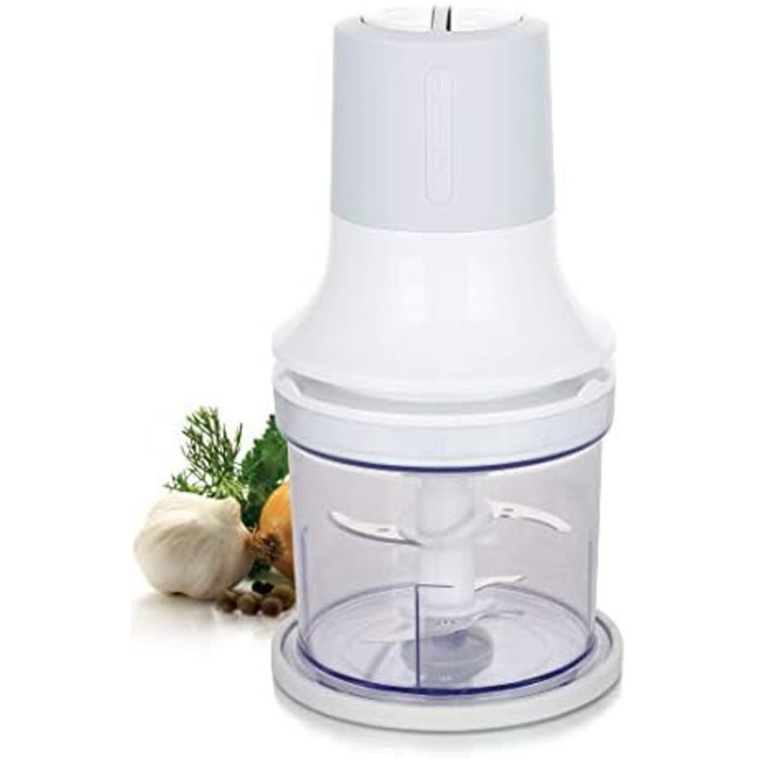 Універсальний подрібнювач з об'ємом контейнера 500 мл, потужністю 260 Вт, електричний мультиподрібнювач з 4 лезами з нержавіючої сталі для подрібнення, наприклад, м'яса, цибулі, фруктів, овочів