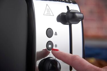 Тостер Russell Hobbs на 2 скибочки кольори плюс нержавіюча сталь чорний (надширокі слоти для тостів, в т.ч. підставка для булочок,