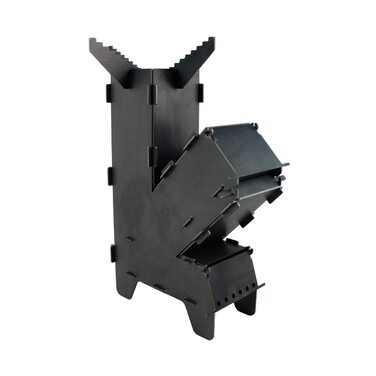 Велика система розетки Fire World Rocket Stove виготовлена з міцної сталі товщиною 3 мм