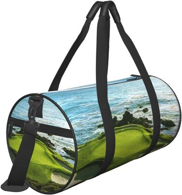Спортивна сумка, дорожня сумка, пляжна сумка, для гольфу, з принтом, сумка на нічліг, чорна, універсальний розмір, сумка для подорожей