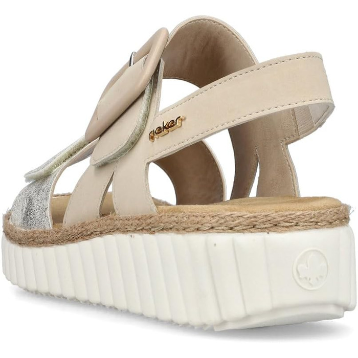Жіночі сандалі Rieker на танкетці 62950, жіночі сандалі 39 розміру EU, бежевого кольору, 60