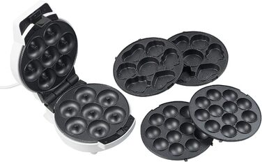 Виробник пончиків Rosenstein & Shne виробник пончиків 3в1, кексів і кейк-попси, антипригарний, 600 Вт (Donatmaker, Donut Maker 3in1, ідеї для подарунків)