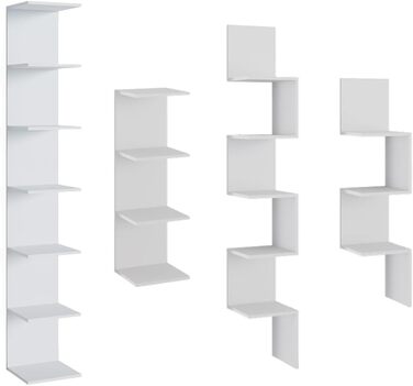 Настінна полиця Vicco Paolo, підвісна полиця, біла, 30 x 190 см, одинарна