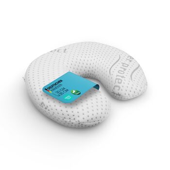 Подушка для шиї Bestlivings з піни з ефектом пам&39яті (Подушка для шиї / 30 см x 35 см x Ø9 см) Віскоеластична подушка для голови - Знімний чохол Silver Protect Antimicrobial - Сертифікована подушка для шиї Oeko-Tex (30x35 см)