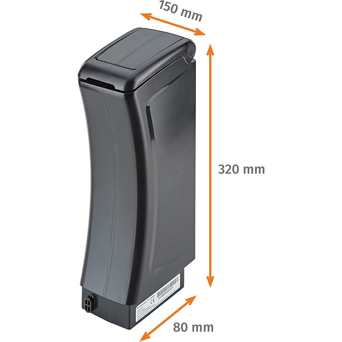 Акумулятор для електровелосипеда Prophete, SideClick, Li-Ion 36V, 10.4 Ah (374Wh), CAN V2.5, сумісний з усіма електровелосипедами Prophete