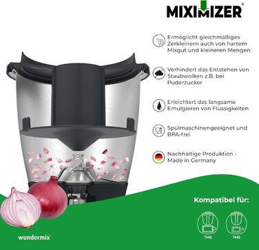 Редуктор міксимайзера для Thermomix TM6 & TM5 Ефективне подрібнення, змішування та подрібнення продуктів Зроблено в Німеччині TM6/TM5