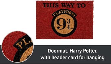 З блакитного неба - килимок для дверей із платформою Гаррі Поттера 9 3/4 - 60x40 см - чарівний дизайн для шанувальників та колекціонерів - підходить для використання в приміщенні та на вулиці
