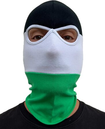 Балаклава PGWEAR у смужку та однотонні кольори Унісекс, один розмір Чорний, білий, червоний, синій, жовтий, зелений (чорний/білий/зелений)