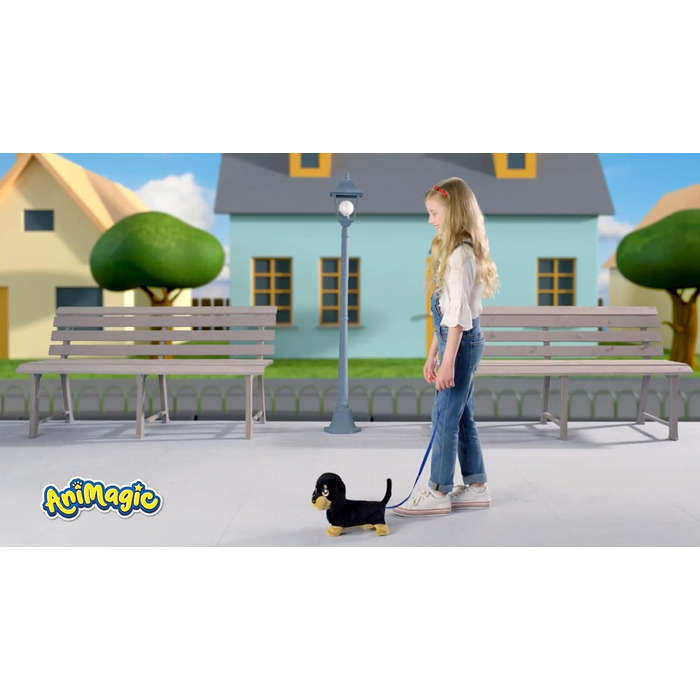 Такса - Інтерактивна м&39яка іграшка для дітей від 2 років - Весела плюшева іграшка собака, яка бігає і гавкає - Подарунок дітям