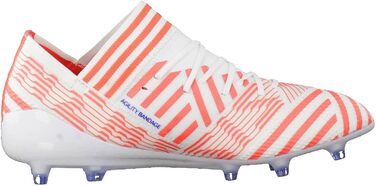 Жіночі футбольні бутси adidas Nemeziz 17.1 FG, розмір 38 EU, білі, чорний колір Mystery Ink, легкий кораловий