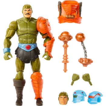 Майстри Всесвіту Masterverse New Eternia Man-At-Arms фігурка, 30 рухомих суглобів, змінні голова, руки і дубина, іграшка MOTU, HYC48
