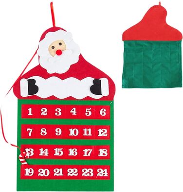 Тканинний адвент-календар з 24 кишенями Shenrongtong