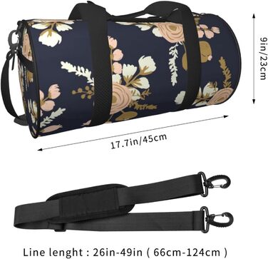 Дорожня сумка-циліндр з квітковим принтом, спортивна сумка для чоловіків та жінок, сумка-мішок