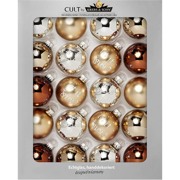 Набір скляних ялинкових прикрас 20 шт KREBS & SOHN
