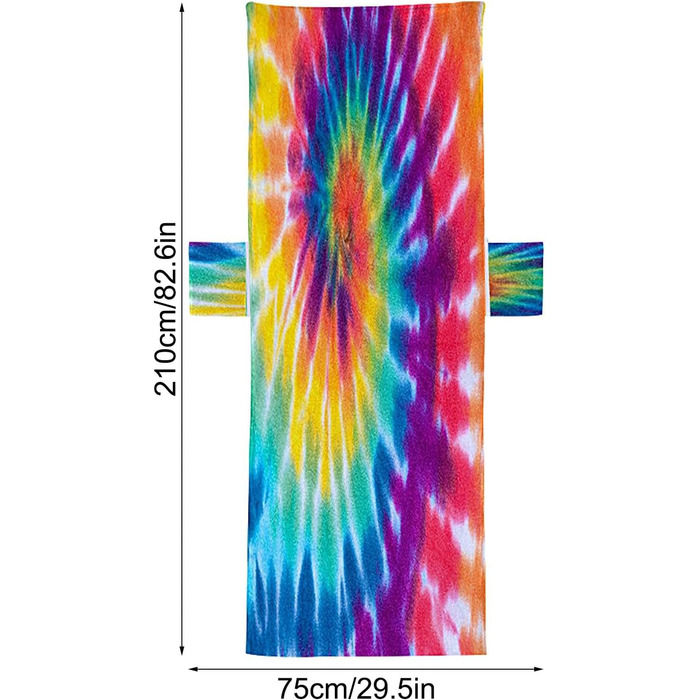 Рушник для пляжного крісла, чохли для шезлонгів біля басейну Барвистий рушник для шезлонга, чохол для крісла з мікрофібри Batik з кишенями, швидковисихаючий чохол-шезлонг для поїздок і сонячних ванн у дворі