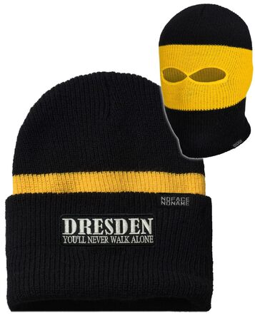 Балаклава Dresden You&39ll Never Walk Alone I чорного, білого, червоного, синього, жовтого, зеленого кольорів, Шарф Ultras один розмір чорний/жовтий