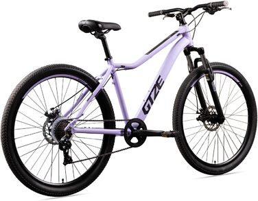 Колеса 27,5 дюймів Алюмінієва рама з амортизаційною вилкою 7-ступінчаста поворотна манетка Дискові гальма Для дітей та дорослих 90 попередньо зібрані 27,5 15 дюймів, колір лаванда