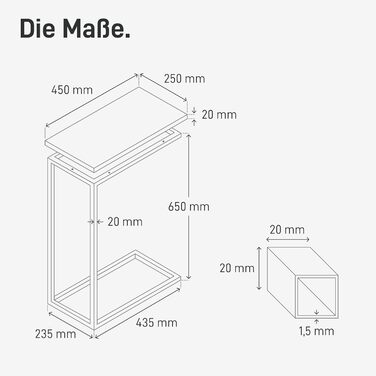 С-подібний журнальний столик Металевий та дерев&39яний столик для ноутбука Журнальний столик для дивана або крісла Практичне місце для зберігання Тумба під ліжком (з дубовою та білою стільницею) Зі стільницею з білого дуба