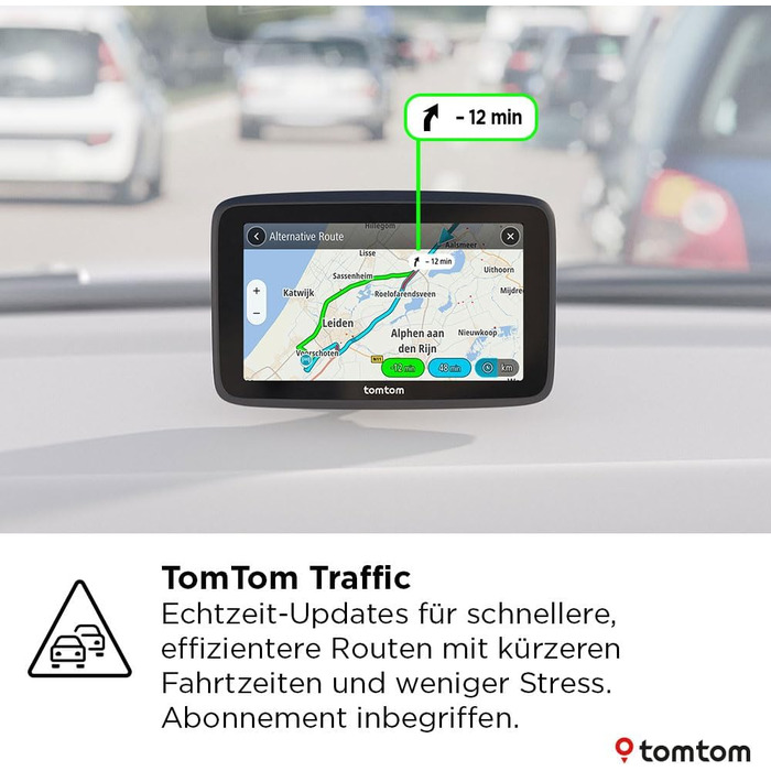 Навігаційний пристрій TomTom Car Sat Nav GO Classic 2nd (5-дюймовий, уникнення заторів завдяки TomTom Traffic, оновлення карт для Європи включені, оновлення через Wi-Fi, динамічний асистент смуги руху, інтегрований, двостороннє кріплення) 5-дюймовий станд