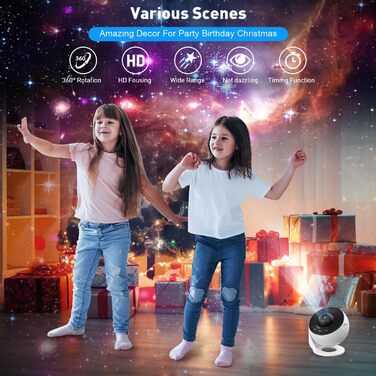 Проектор зоряного неба для планетарію Mexllex, 13 дисків планет, лампа-проектор галактики із зоряним небом для спальні, світлодіодний проектор зоряного неба для дітей