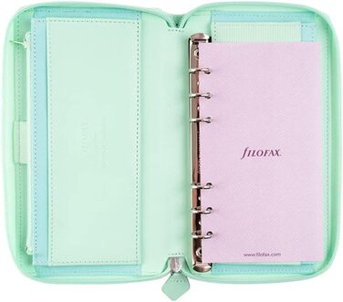 Органайзер на блискавці Filofax Saffiano Personal Compact 2022, Neo Mint Single