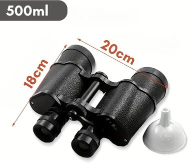 Термос у стилі бінокля на 500 мл алкоголю 2 окремі камери для 2 різних лікерів, веселого подарунка, фестивального запасу, запасу алкоголю, чоловічого подарунка, пляшки для стадіону