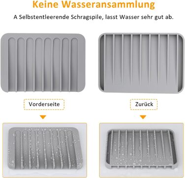 Мильниця, 2 шт. и мильниця силіконова зі зливом, тримач для мила силіконовий для ванної кімнати душ нековзний дизайн мильниця для