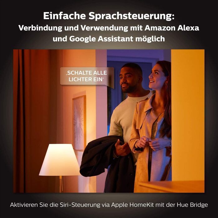 Декоративна настільна лампа Philips Hue Bloom, білий/чорний