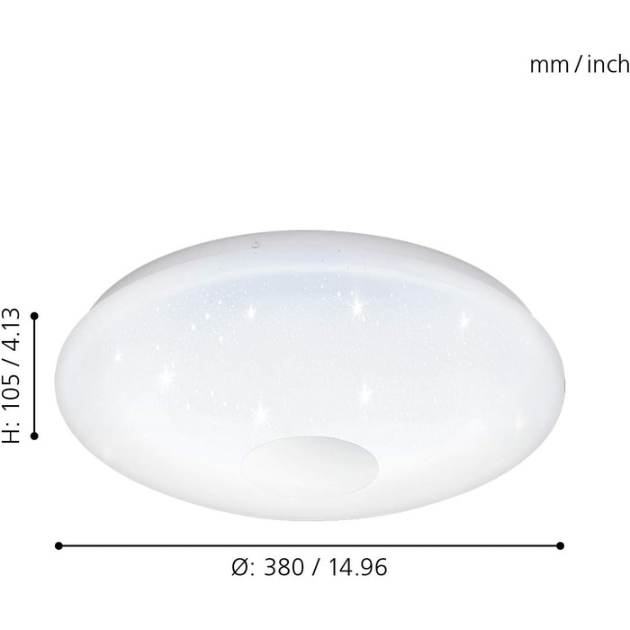 Стеля LED світильник EGLO Voltago 2, 1 лампа, білий, Ø 38 см