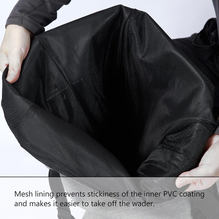 Вейдерси Bassdash 3D Angler&39s, надміцні чорні картаті нейлонові ПВХ рибальські мисливські вейдерси для чоловіків, сірі, XL, довгі 11-12 футів