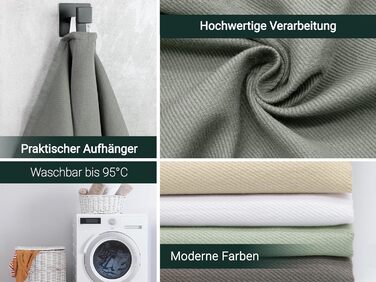 Набір ZOLLNER з 5 бавовняних чайних рушників розміром 50x70 см - суперпоглинаючі та міцні кухонні рушники - можна прати при темпер