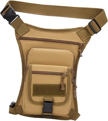 Поясна сумка Fenteer, сумка для відпочинку, регульована сумка, водонепроникна сумка для ніг, сумка для риболовлі для подорожей на природі, для дорослих, хакі