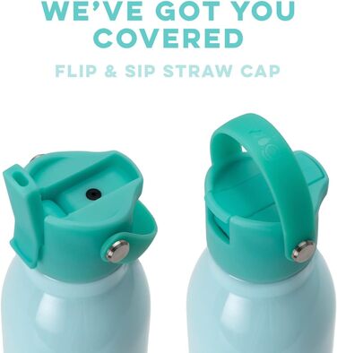 Ізольована пляшка для води Swig Life, дорожня пляшка для води з соломинкою та кришкою, пляшки для води з підсклянником, пляшка для