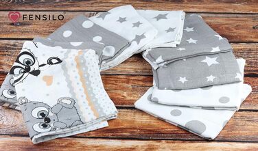 Муслінові пелюшки - муслінові серветки - упаковка 10 70x80 см - тканинні пелюшки, Зроблено в ЄС - перевірено на вміст шкідливих ре