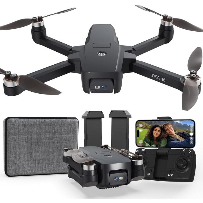 Дрон із камерою 4K, 5G Wi-Fi. Максимальна швидкість польоту 40 км/год. Стійкість до вітру. Рівень 4. Безщітковий двигун. Дрон для