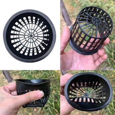 Кошик для посадки водних культур, пластикові гідропонні горщики для рослин, гідропонні кошики з пластику, придатні для гідропонних посадок і безґрунтового вирощування на садових балконах, 20 шт.