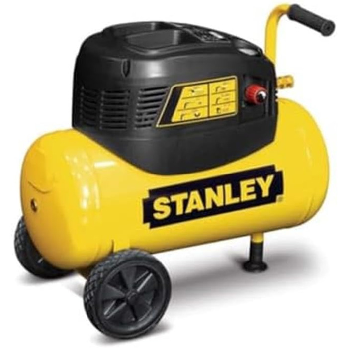 Компресор STANLEY D 200/10/24, макс. 10 бар, бак 24 л, 1,5 к.с., 180 л/хв