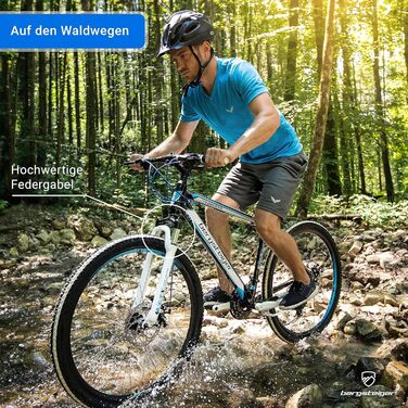 Гірський велосипед 29 дюймів, алюмінієва рама, дискові гальма, хардтейл MTB з ліхтарями та бризковиками, 21 швидкість, передня підвіска, підходить для велосипедистів зростом від 160 см, глянцево-зелений колір 29 дюймів, 26