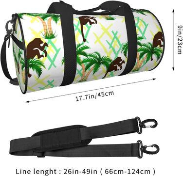 Сумка-дорожня жіноча, складана, велика, з малюнком пальм та мавп, для ночівлі, сумка на плече, спортивна сумка