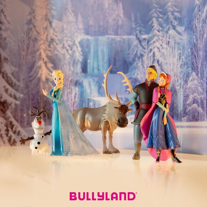 Ювілейний набір фігурок Bullyland 13414 Ельза, Анна, Крістофф, Свен та саламандра Бруні Walt Disney Крижане серце 2, ідеальний подарунок для дітей від 3 років