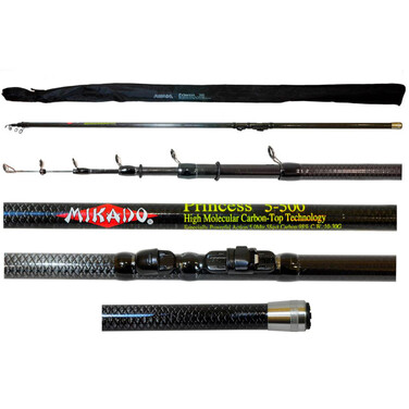 Вудка карбонова Mikado Princess з кільцями 5м Carbon (GL5833)