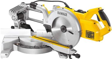Панельна пила Dewalt 250 мм DWS778 (1850 Вт, регулювання косинки 50 вліво і вправо, максимальна глибина різання 85 мм, розміри пил