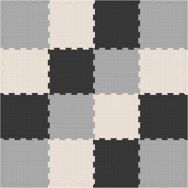 Тварин Головоломка Килимок-головоломка Дитячий килимок Килимок Килимок з пінопласту Килимок для захисту підлоги з хвилястим краєм Нетоксичний Водонепроникний Не ковзає Чорний світло-сірий білий (темно-сірий/світло-сірий/бежевий, 158x158 см), 40 9